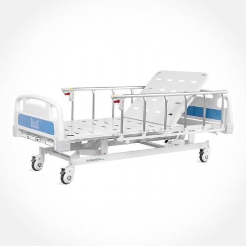BASIC MANUAL 3 FUNCTION ALUMINIUM RAIL HOSPITAL BED